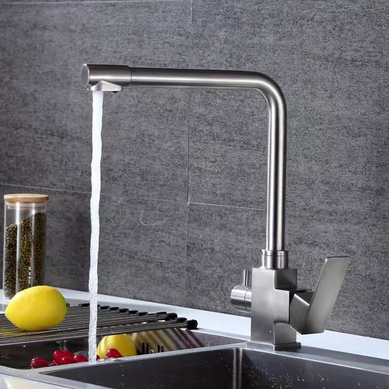 Three Way Dual Handle Kitchen Water Filter Faucet-YSDF003