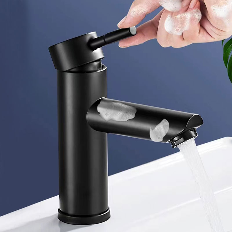 Single Handle Matte Black Bathroom Sink Faucet-YSBF001