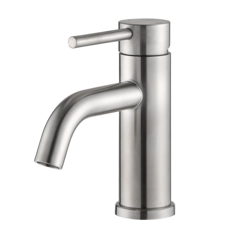 Single Handle Brushed Nickel Bathroom Sink Faucet-YSBF003