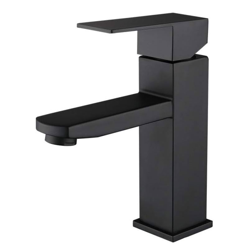 Matte Black Single Handle Bathroom Sink Faucet-YSBF005