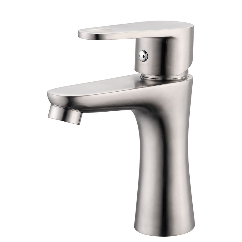 Single Hole Brushed Nickel Bathroom Sink Faucet-YSBF007