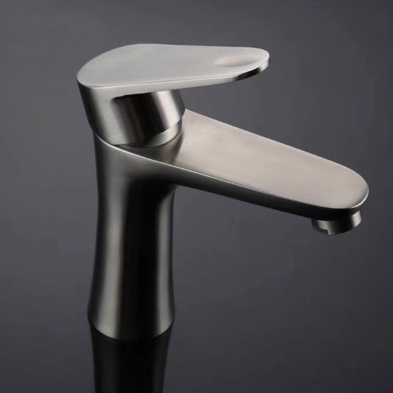 Single Hole Brushed Nickel Bathroom Sink Faucet-YSBF007