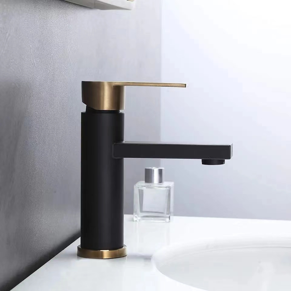 Single Level Black Gold Bathroom Faucet-YSBF008