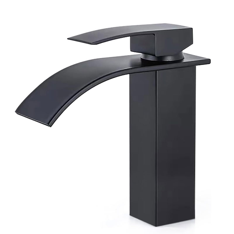 Matte Black Waterfall Bathroom Sink Faucet-YSBF009