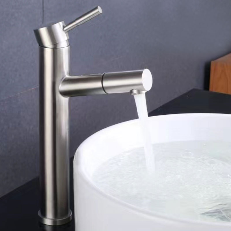 Bathroom Vessel Sink Faucet With Pull Out Sprayer-YSBF013