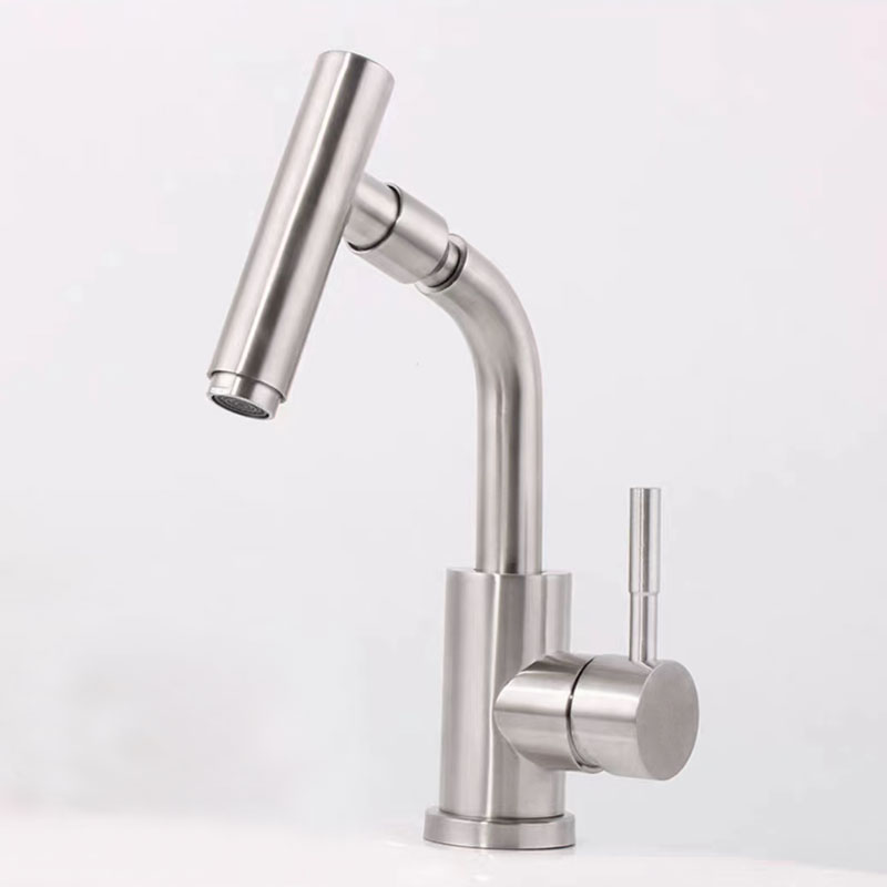 Single Handle Brushed Nickel Bathroom Sink Faucet -YSBF017