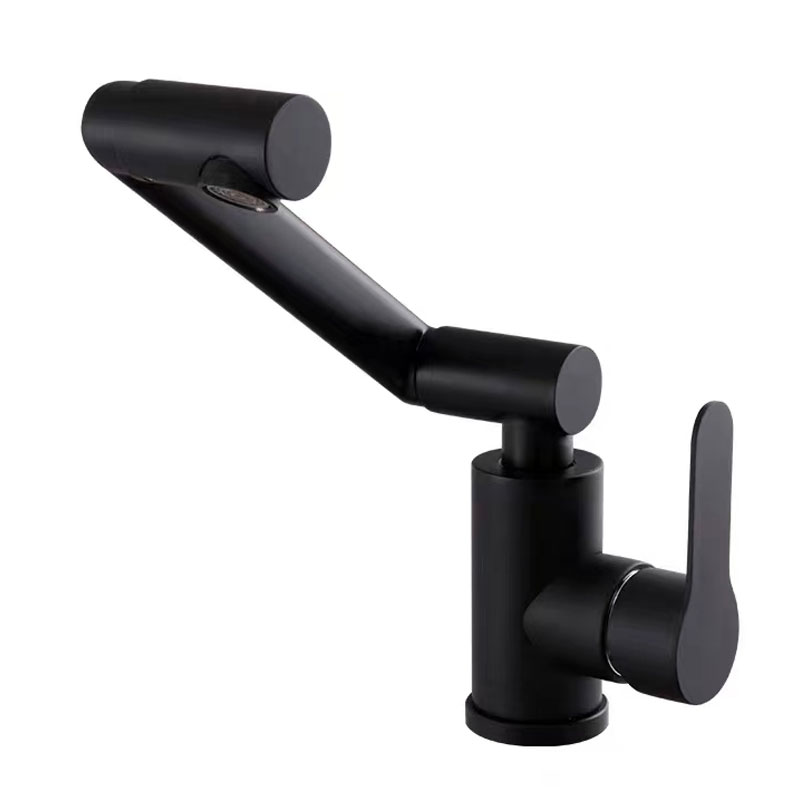 Matt Black Swivel Bathroom Vanity Basin Faucet-YSBF024