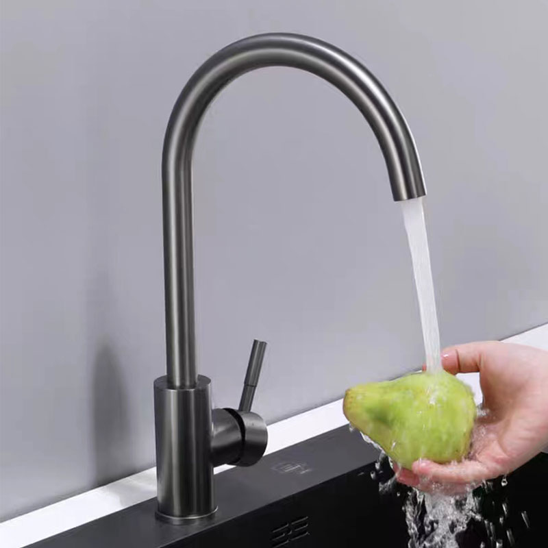 Single Handle Stainless Steel Kitchen Sink Faucet-YSKF001