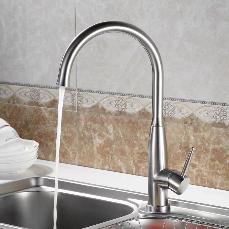 Modern Stainless Steel Farmhouse Kitchen Sink Faucet-YSKF003