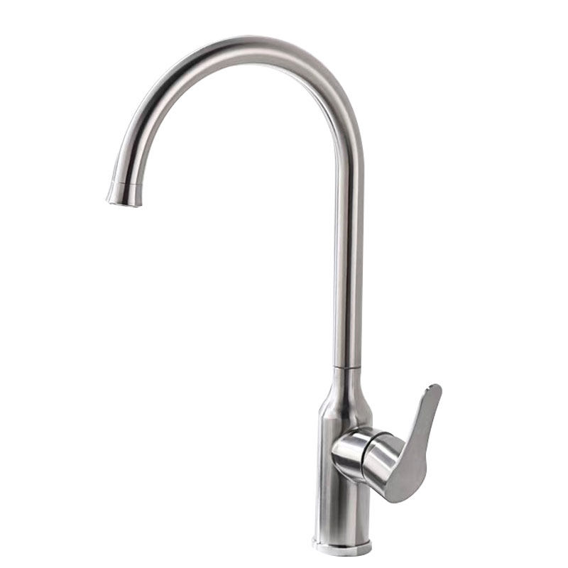 Modern Single Hole Brushed Nickel Kitchen Faucet-YSKF005