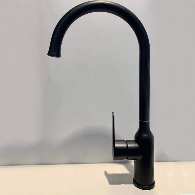 Modern Single Hole Brushed Nickel Kitchen Faucet-YSKF005