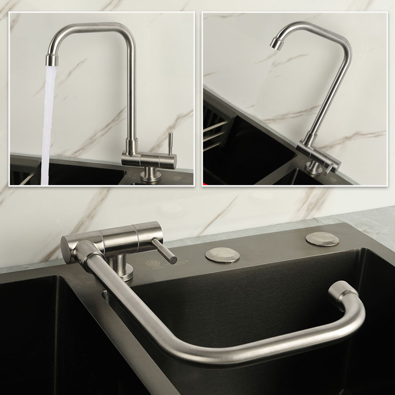 Steel Kitchen Single Cold Faucets