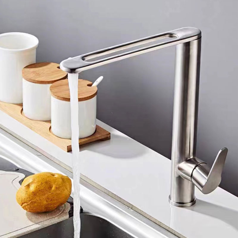 Stainless Steel L-Shaped Kitchen Sink Faucet-YSKF019