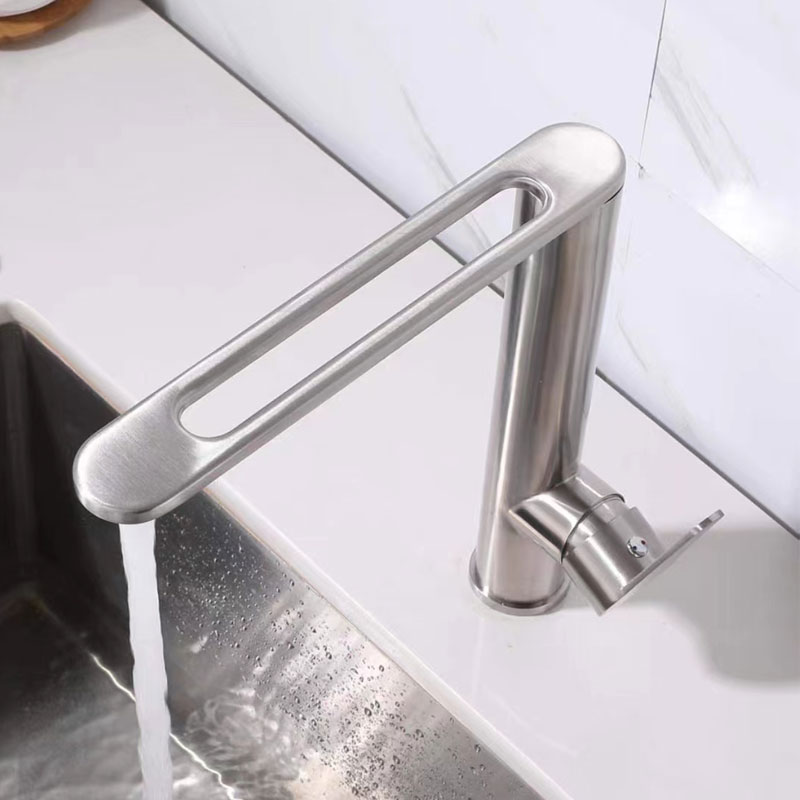 Stainless Steel L-Shaped Kitchen Sink Faucet-YSKF019