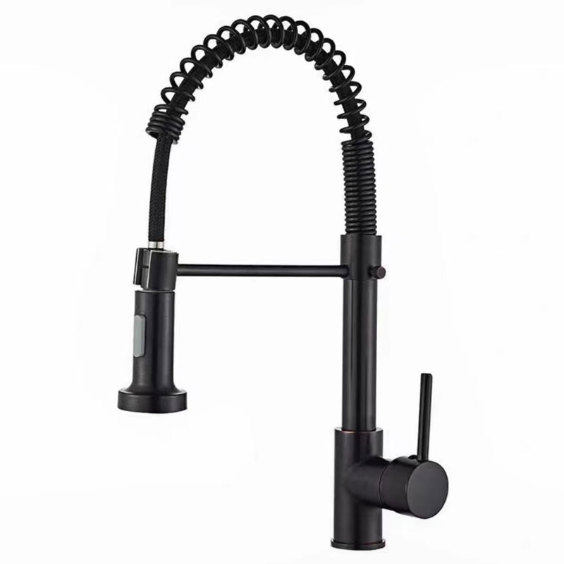 Matte Black Kitchen Faucet With Pull Down Sprayer-YSKF030