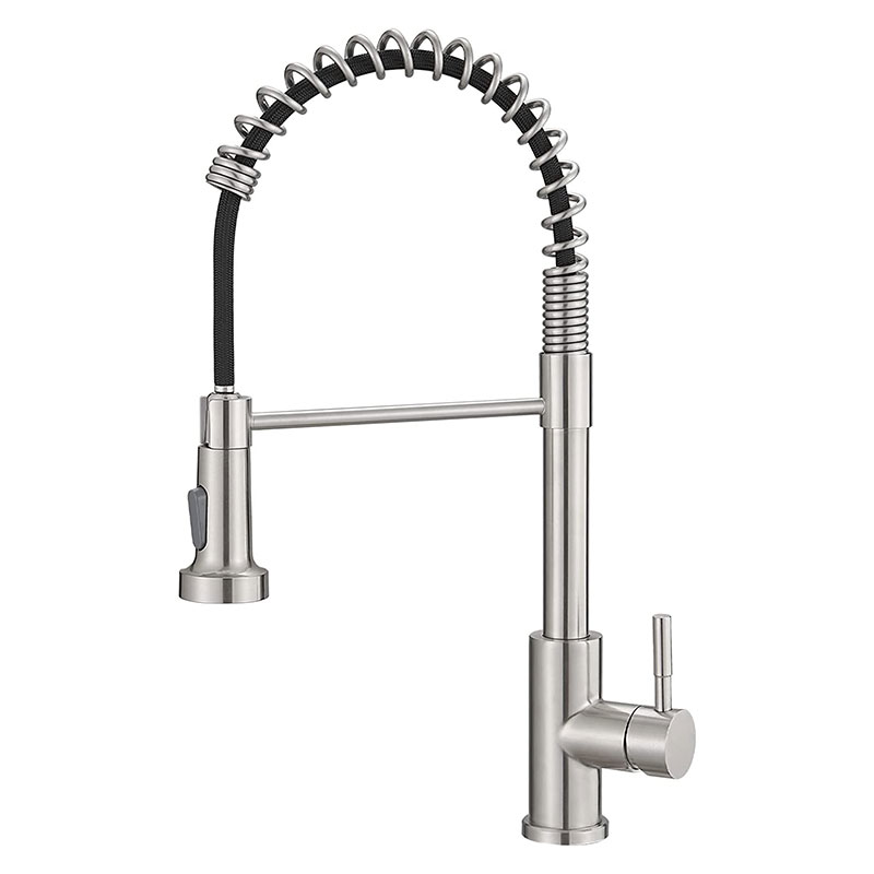 Matte Black Kitchen Faucet With Pull Down Sprayer-YSKF030