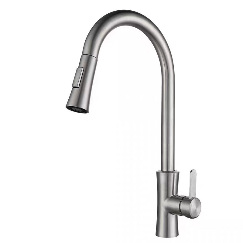 Stainless Steel  Kitchen Sink Faucet With Pull Out Sprayer-YSKF032