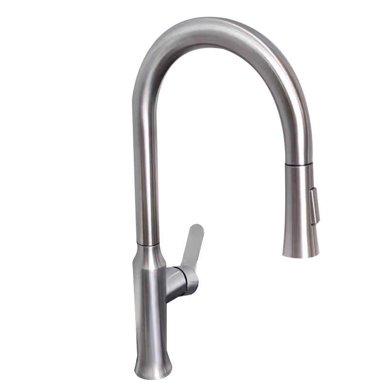 Brushed Nickel Pull Out Sprayer Kitchen Faucet-YSKF035