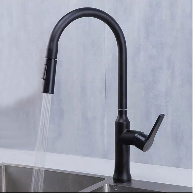 Brushed Nickel Pull Out Sprayer Kitchen Faucet-YSKF035