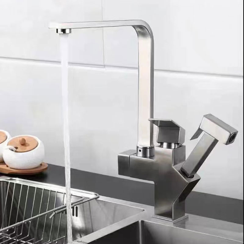 Pull Out Multi-function Kitchen Sink Faucet With High Pressure Spray Gun-YSKF046