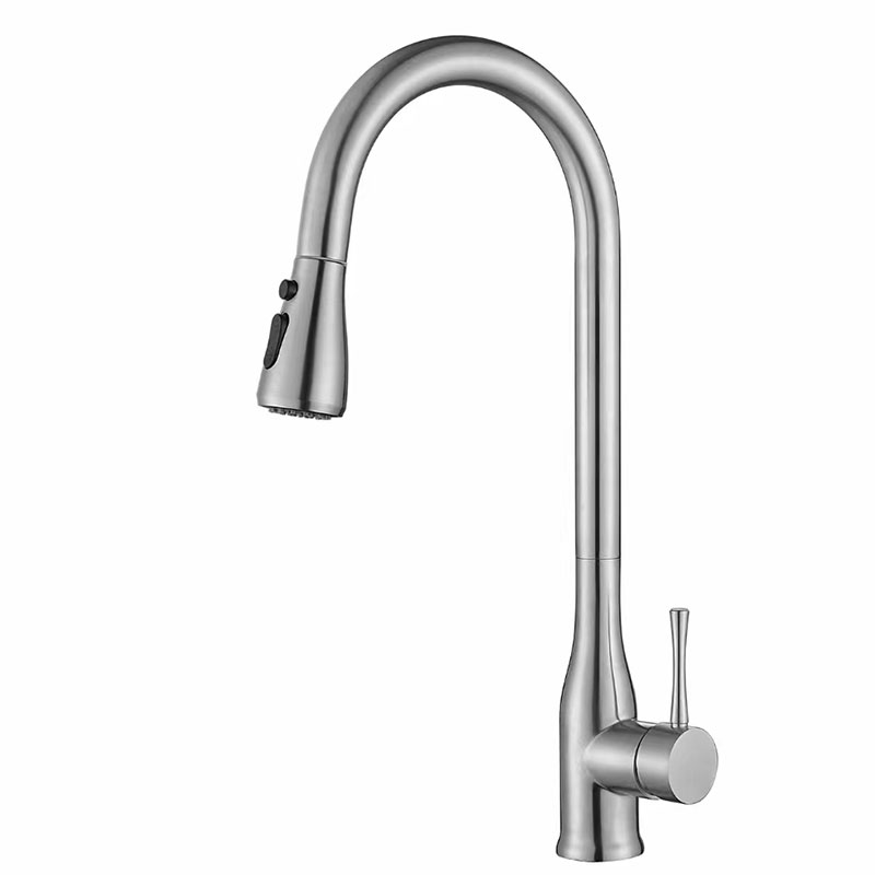 Stainless Steel Swivel Pull Down Flexible Spray Kitchen Sink Faucet-YSKF048