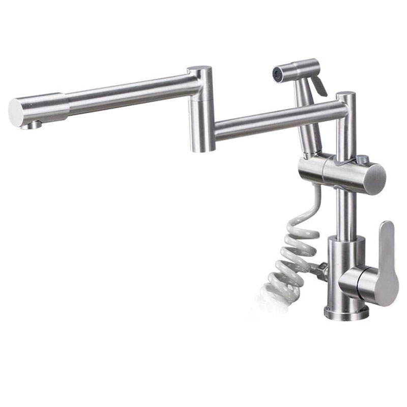 Swivel Kitchen Sink Faucet With Retractable Spray Gun-YSKF054