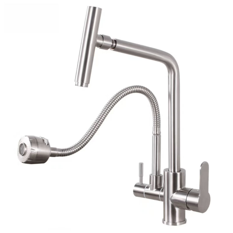 Two Handle Multi-Function Kitchen Sink Faucet-YSKF060