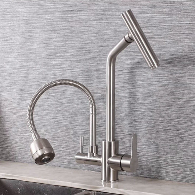 Two Handle Multi-Function Kitchen Sink Faucet-YSKF060