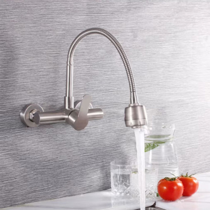 Wall Mounted Extendable Kitchen Sink Faucet-YSKF063