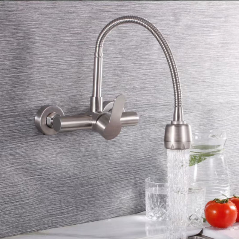 Wall Mounted Extendable Kitchen Sink Faucet-YSKF063