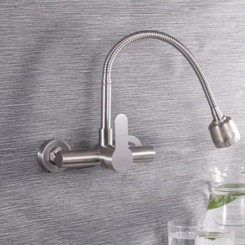 Wall Mounted Extendable Kitchen Sink Faucet-YSKF063