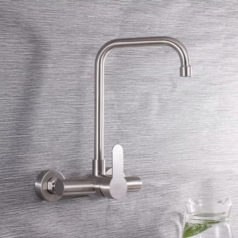 Wall Mounted Single Handle Kitchen Sink Faucet-YSKF064