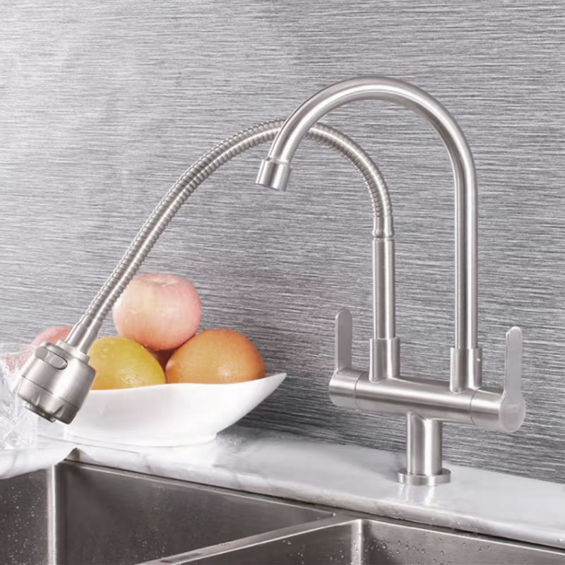 Kitchen Cold Water Faucet With Double Water Outlet -YSCF003