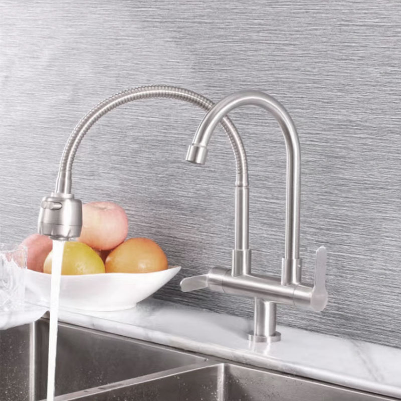 Kitchen Cold Water Faucet With Double Water Outlet -YSCF003