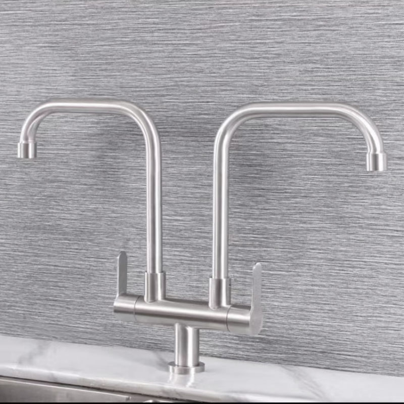 Double Head Cold Water Kitchen Sink Faucet-YSCF005