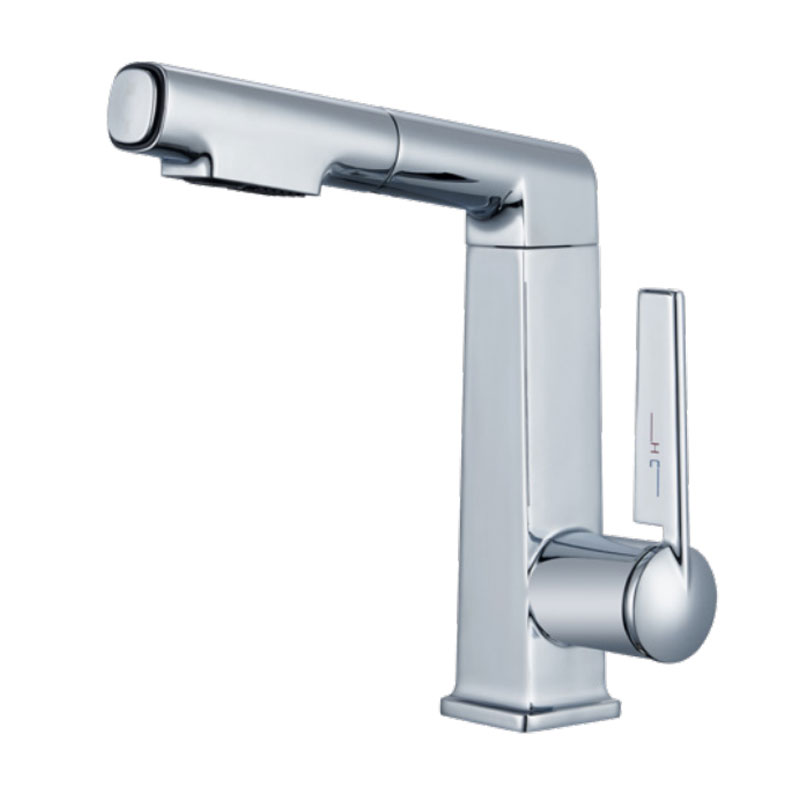 Lifting Bathroom Basin Faucet With Pull Out Sprayer-YSBF025