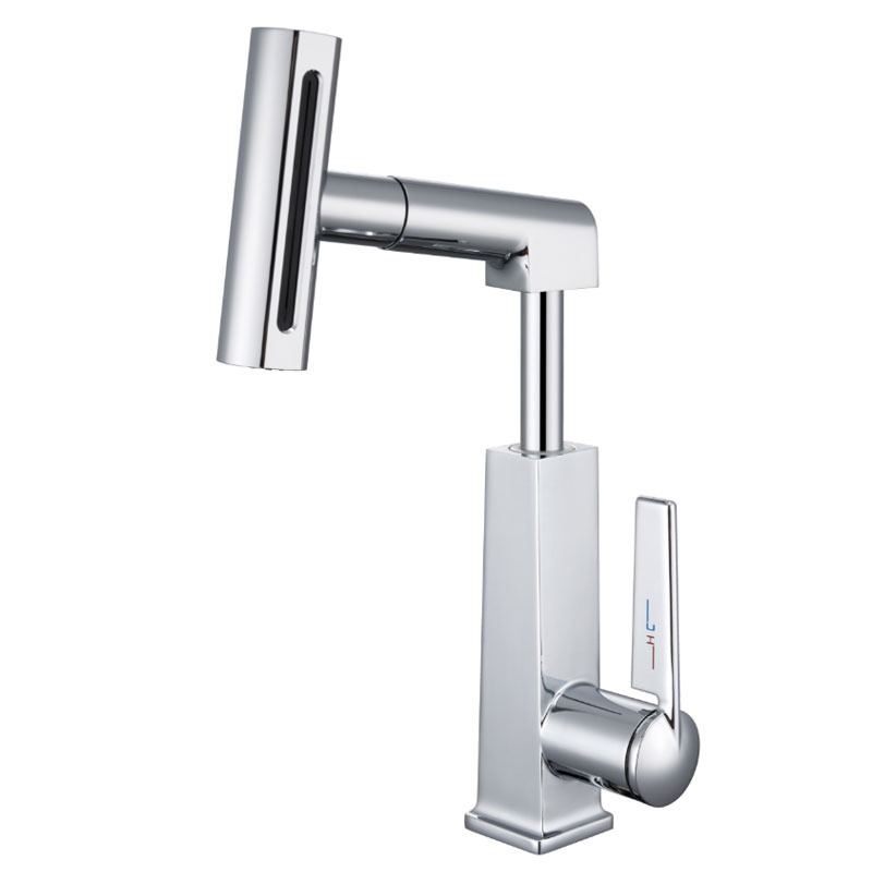 Pull Out Lift Up Bathroom Waterfall Sink Faucet-YSBF028