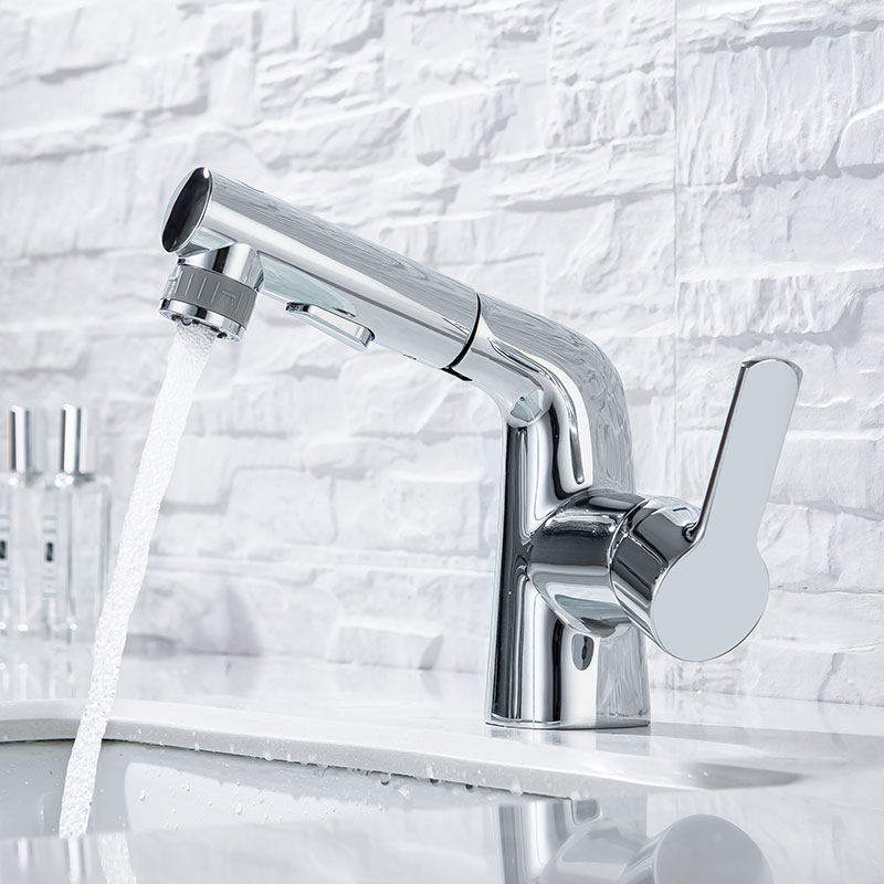 Multi-functional Pull Out Bathroom Basin Faucet-YSBF037