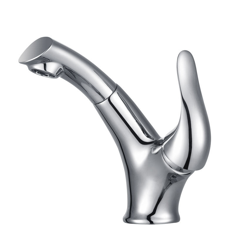 Single Handle Bathroom Sink Faucet With Sprayer-YSBF039