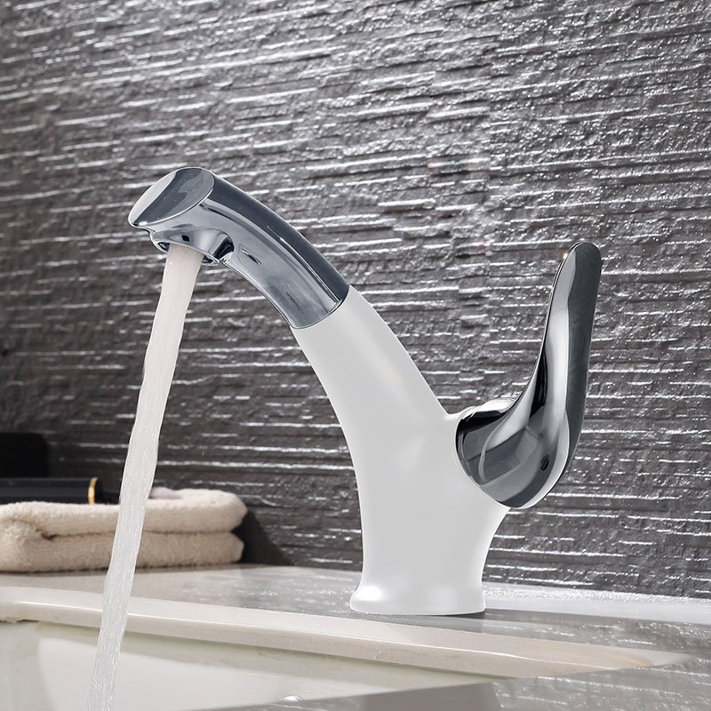 Single Handle Bathroom Sink Faucet With Sprayer-YSBF039