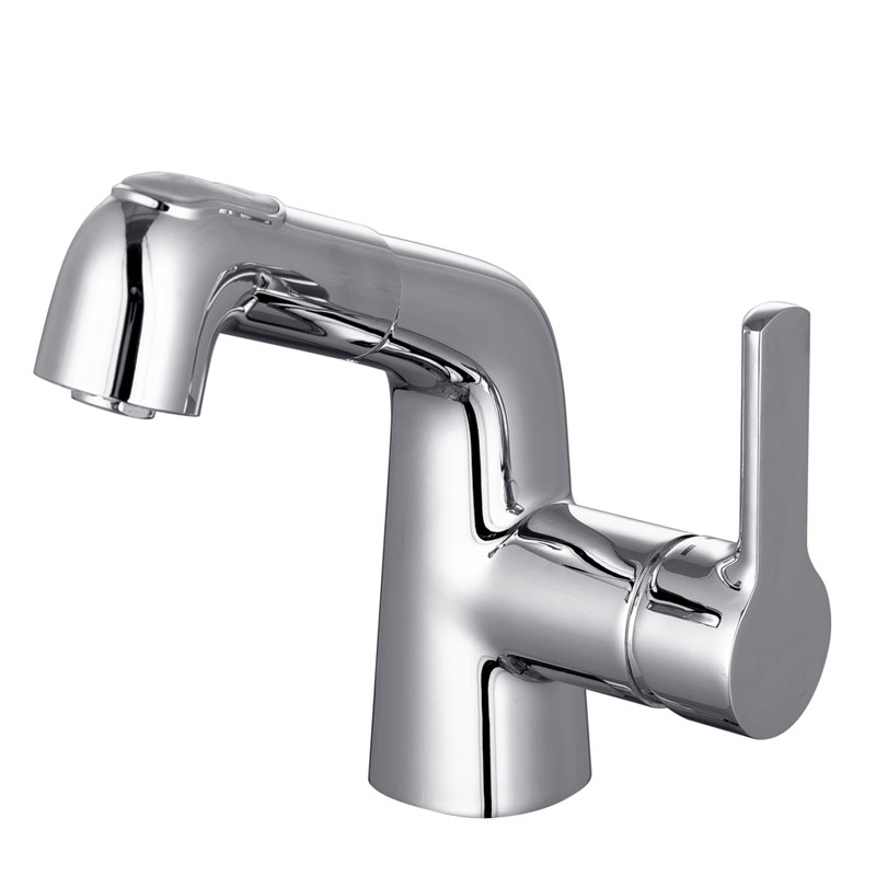 Single Handle Bathroom Sink Faucet With Sprayer-YSBF040