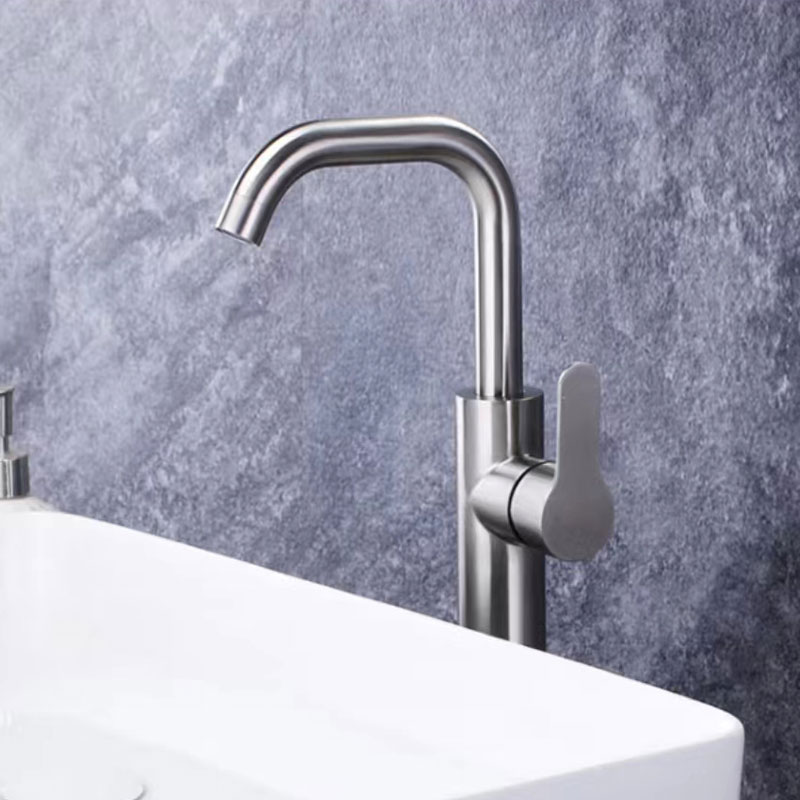 Stainless Steel Brushed Bathroom Tall Basin Mixer Tap-YSBF020