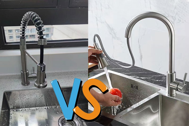 Pull-Down vs. Pull-Out Kitchen Faucets